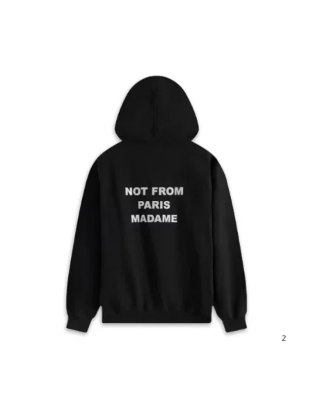 Bluza z kapturem Drole De Monsieur z kapturem z nadrukiem czarna