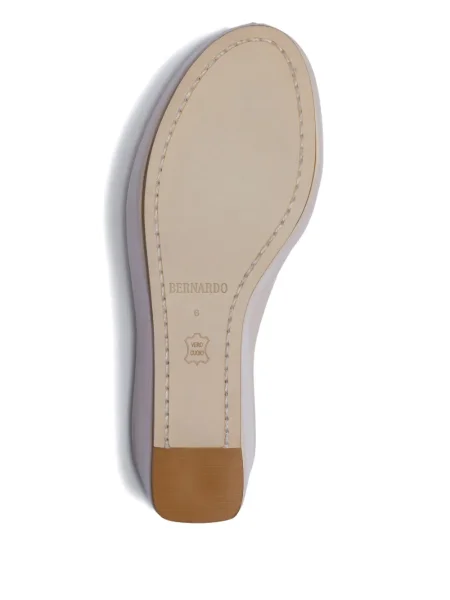 Papuci tip mules Bernardo din piele gri