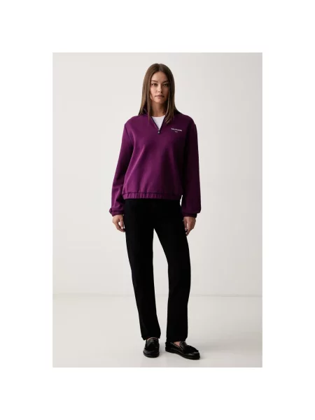Bluza z kapturem Trussardi z kapturem fioletowa