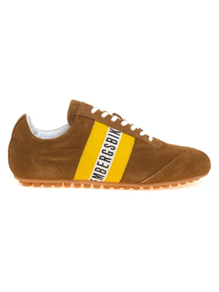 Sneakersy Bikkembergs skórzane brązowe