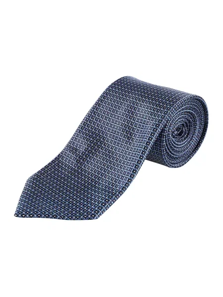 Jedwabny krawat Zegna elegancki niebieski