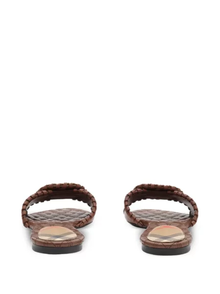 Sandale Burberry din piele maro