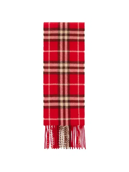 Καρό κασκόλ Burberry κόκκινο