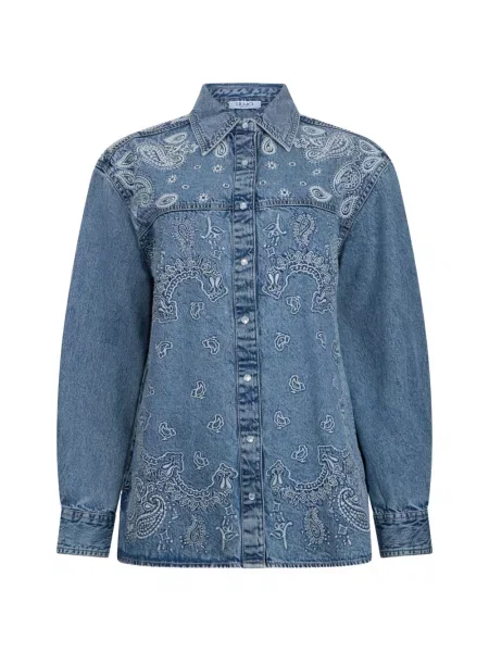 Haftowana koszula dżinsowa Liu Jo niebieska