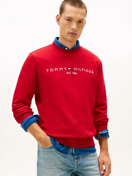 TOMMY HILFIGER Mikina červená biela