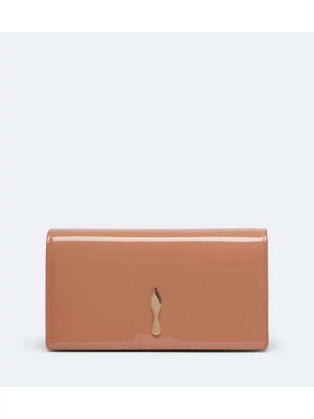 Geantă plic Christian Louboutin din piele de lac roz
