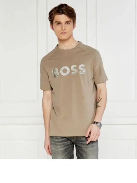 BOSS GREEN Póló Teebero bézs