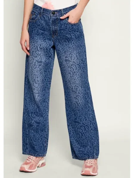 One Teaspoon Blugi JACKSON | Relaxed fit | mid waist albastru