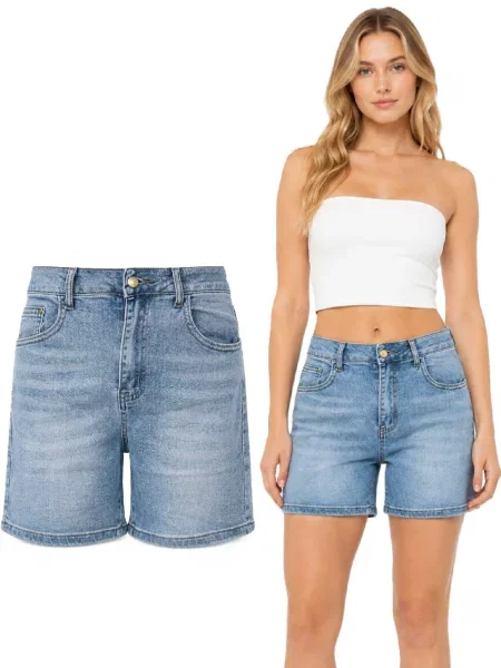 Pantaloni scurți din denim M.sara albastru