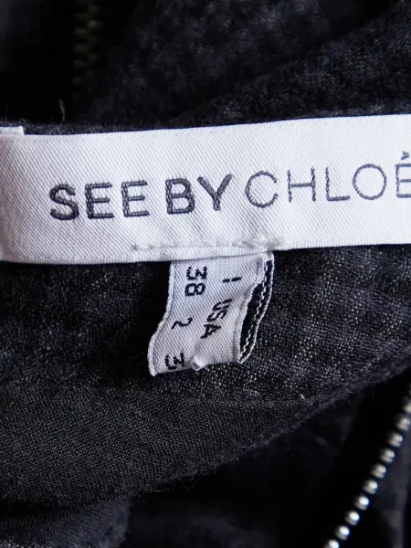 Rochie See By Chloe în carouri gri