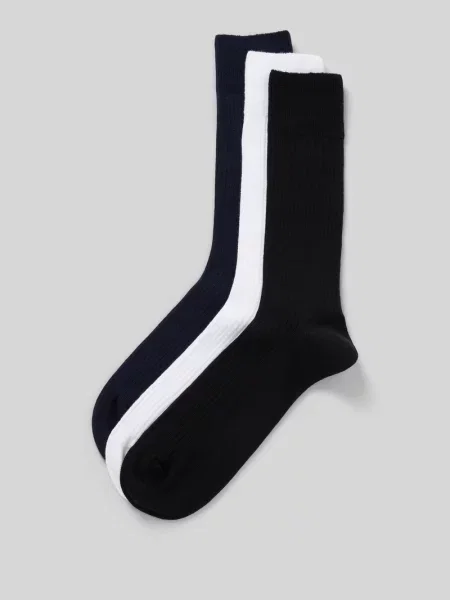 Skarpety z fakturowanym wzorem w zestawie 3 szt. model ‘Ribbed Black’ Dillysocks czarne