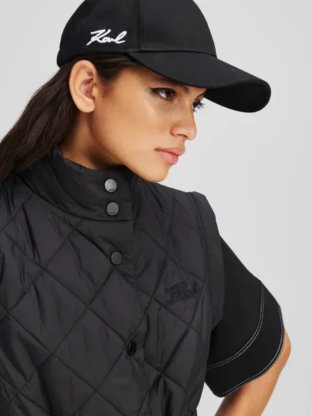 Бейсболка Karl Lagerfeld однотонна чорний