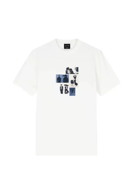 Tricou Armani Exchange cu imagine alb