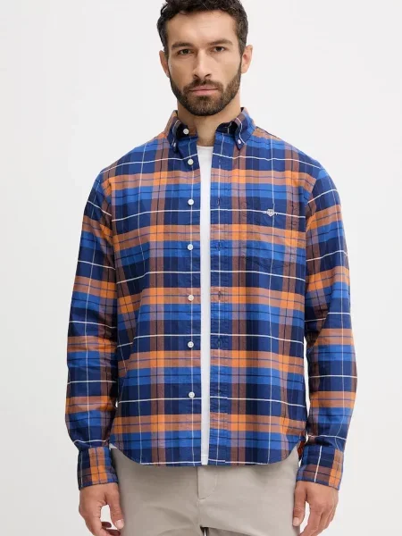 Gant cămașă din cu guler clasic regular albastru