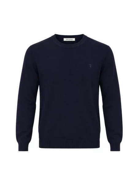 Sweter Trussardi wełniany niebieski