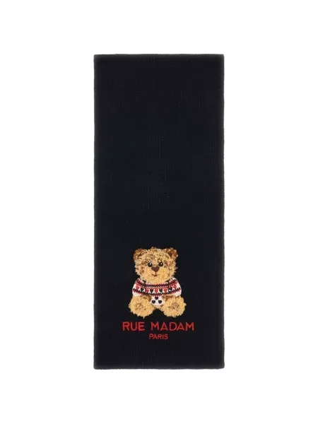 Fular Rue Madam Paris cu autograf negru
