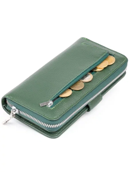 ST Leather Accessories Гаманець Шкіра зелений