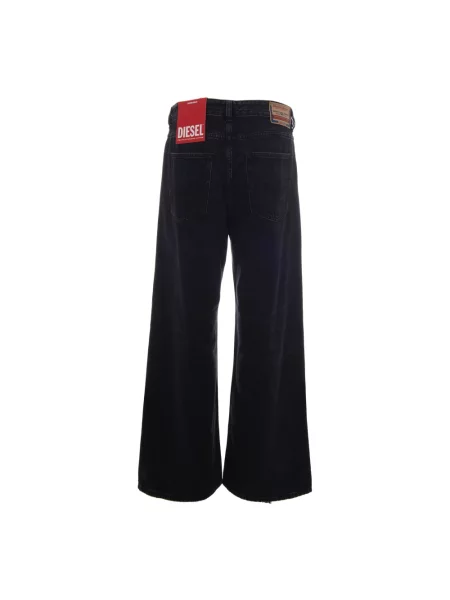 Szerokie jeansy Diesel czarne