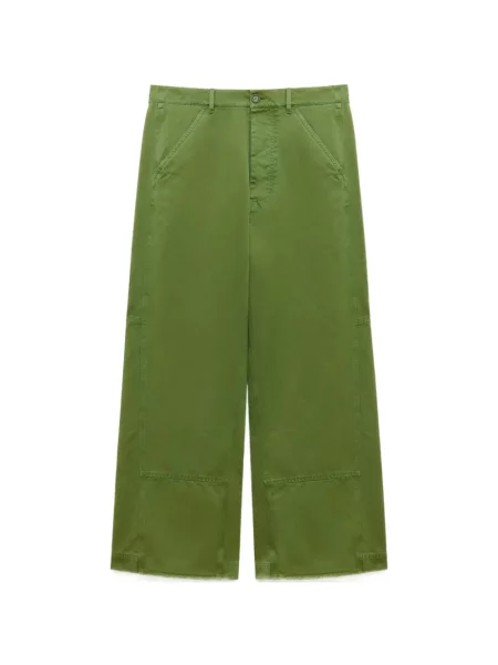 Pantaloni Marni cu broderie verde
