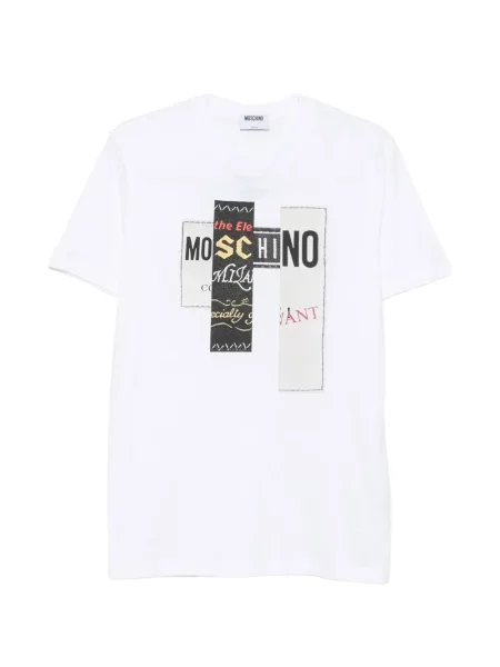Tricou Moschino cu autograf alb