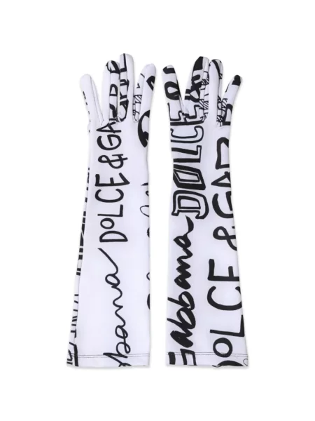 Mănuși Dolce & Gabbana cu imagine alb