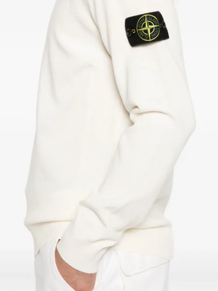 Pulover Stone Island cu decolteu rotund cu strasuri