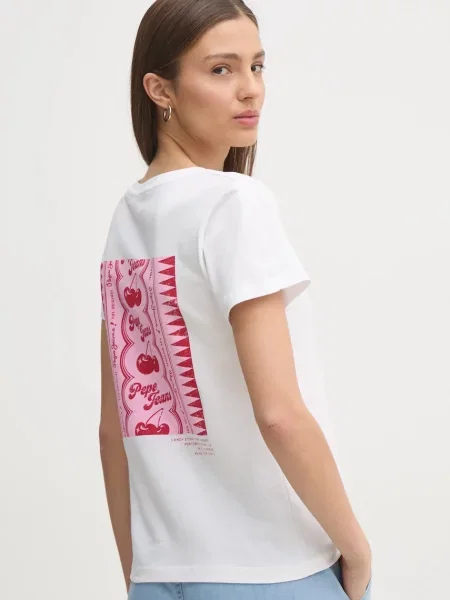 Pepe Jeans tricou din ROSEY femei alb