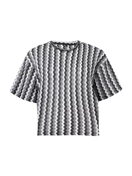 ONLY Tričko ONLBAILEY šedá offwhite černá