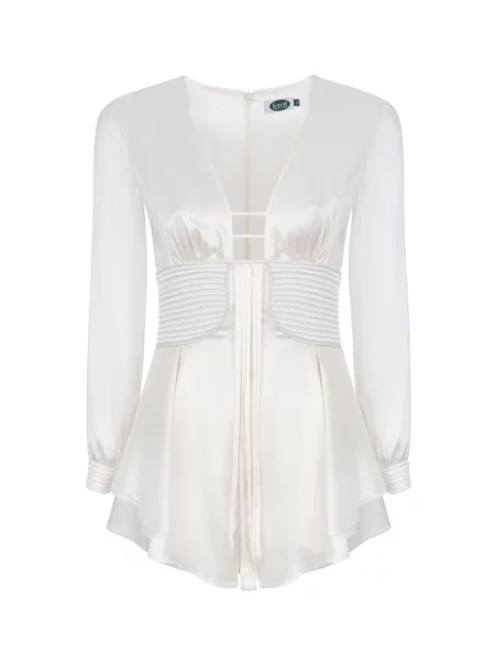 Femif Комбінезон Шовк білий