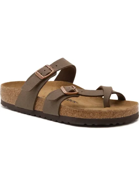Șlapi Birkenstock din piele bej