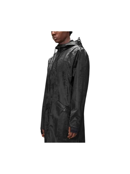 Dlhý bunda Rains čierna