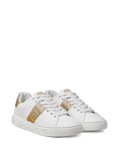Sneakerși Versace de cristal alb