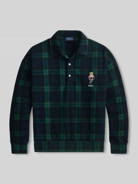 Bluza o kroju relaxed fit z polaru z wyhaftowanym logo model MAGIC' Polo Ralph Lauren czarna