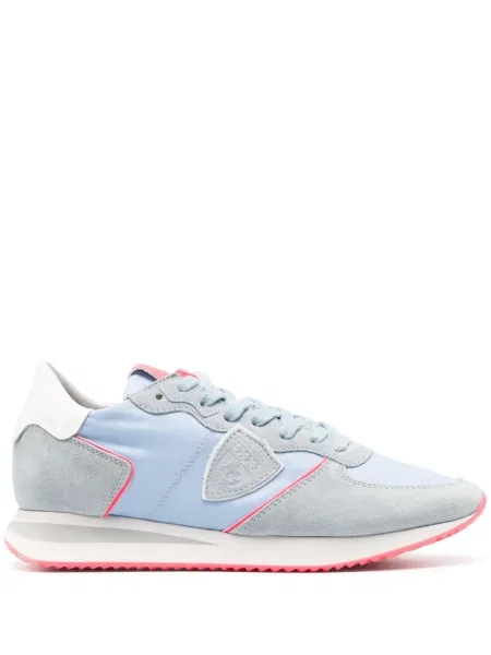 Sneakerși Philippe Model Paris cu șireturi din dantelă albastru