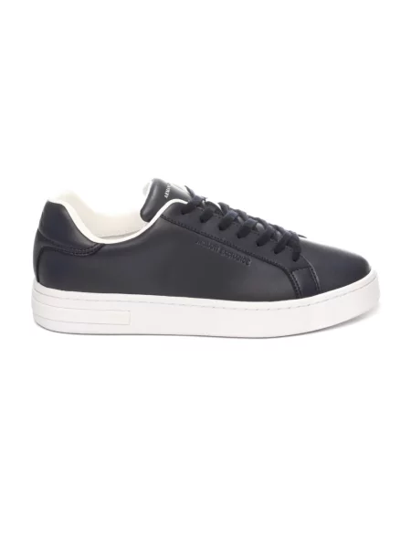 Sneakersy Armani Exchange skórzane niebieskie
