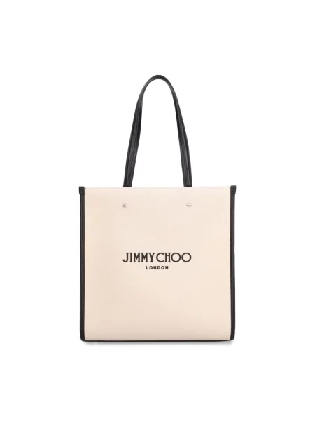 Torebka Jimmy Choo z logo beżowa