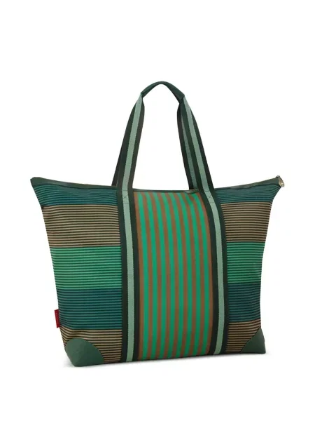 Geantă shopper Pip Studio cu dungi verde