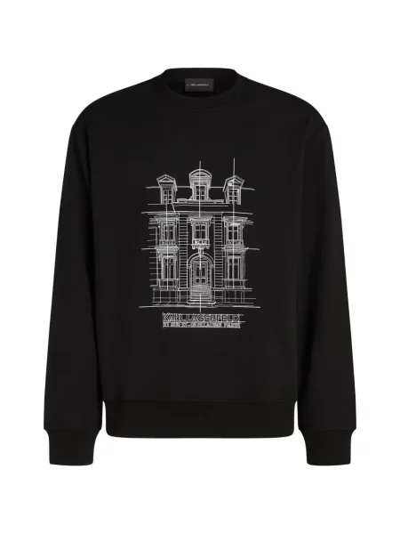 Hanorac crewneck Karl Lagerfeld negru