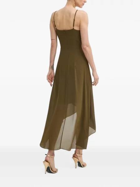 Rochie midi Morgan asimetrică verde