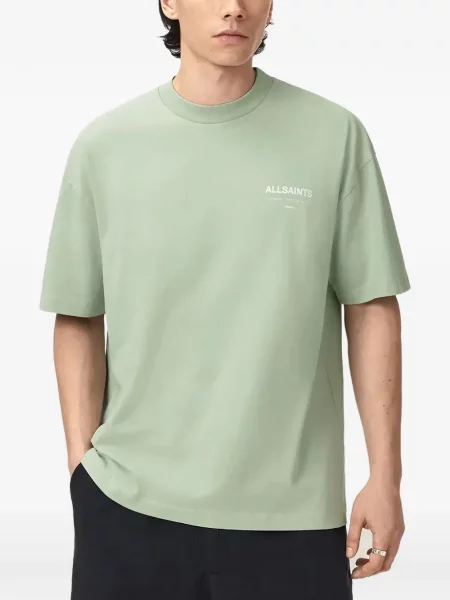 Tricou Allsaints cu imagine cu decolteu rotund verde
