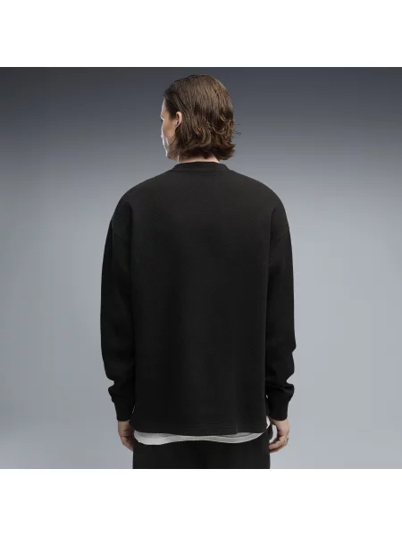 PUMA MÄ™ska bluza Essentials Elevated Relaxed Material OdzieÅ¼ S czarny