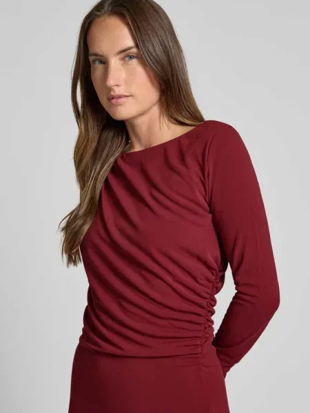 Długa sukienka z detalem: z fałdami model Helen' Guido Maria Kretschmer Woman bordowa