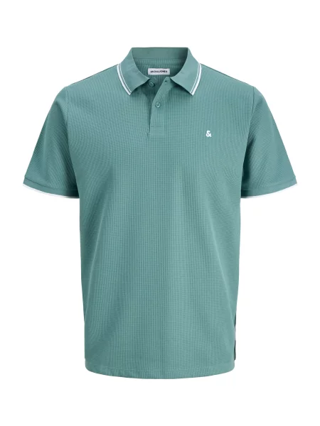 JACK & JONES Tricou JJEAUSTIN cyan alb