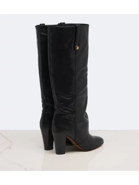 Cizme Chloé din piele negru