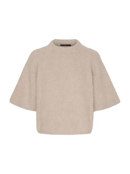Sweter Btfcph z kaszmiru z okrągłym dekoltem beżowy