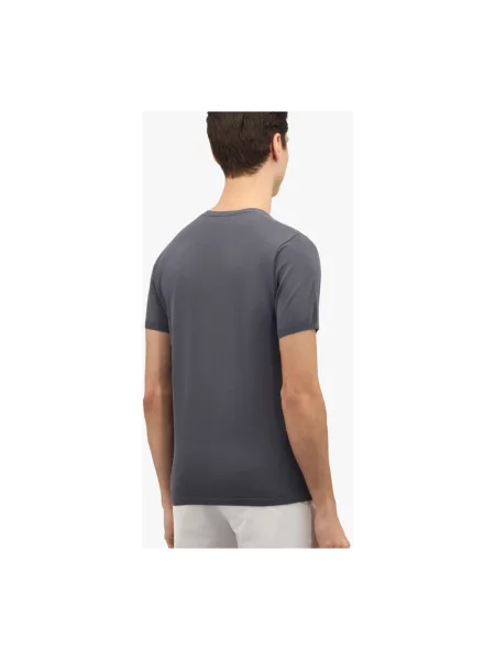 Krótki sweter Brooks Brothers z krótkim rękawem szary