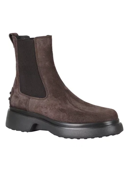 Botki Tod's skórzane brązowe
