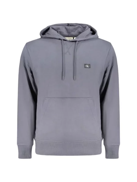Hanorac cu glugă Calvin Klein cu autograf albastru