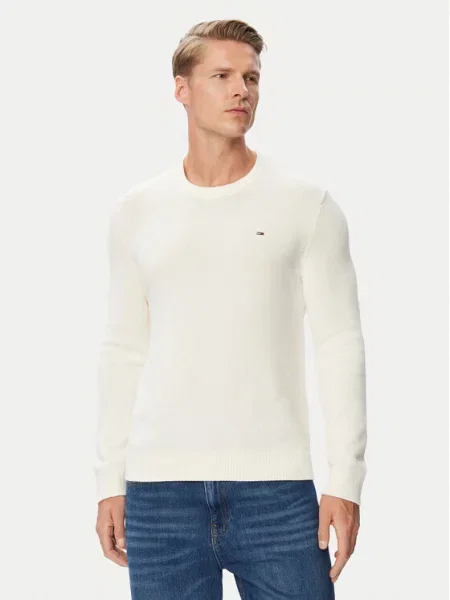 Tommy Jeans Sweter Kremowy biały