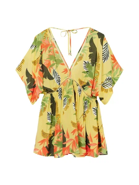 Desigual Rochie de plajă Tropical Party Colorat galben